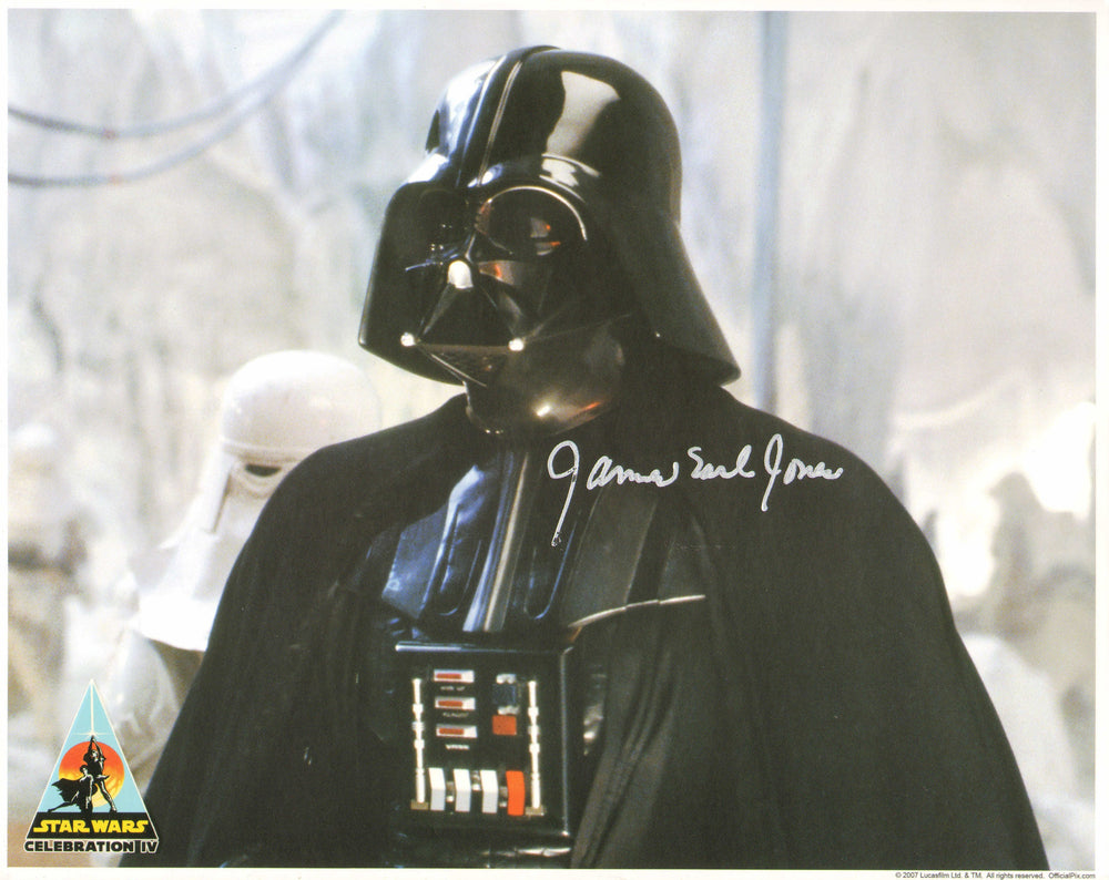 James Earl Jones as Darth Vader in Star Wars: The Empire Strikes Back (Official Pix Celebration IV) Signed 8x10 Photo