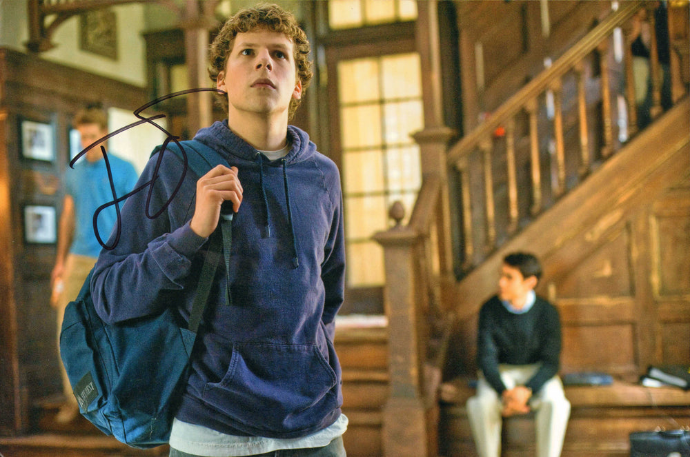 Jesse Eisenberg as Mark Zuckerberg in The Social Network Signed 8x12 Photo