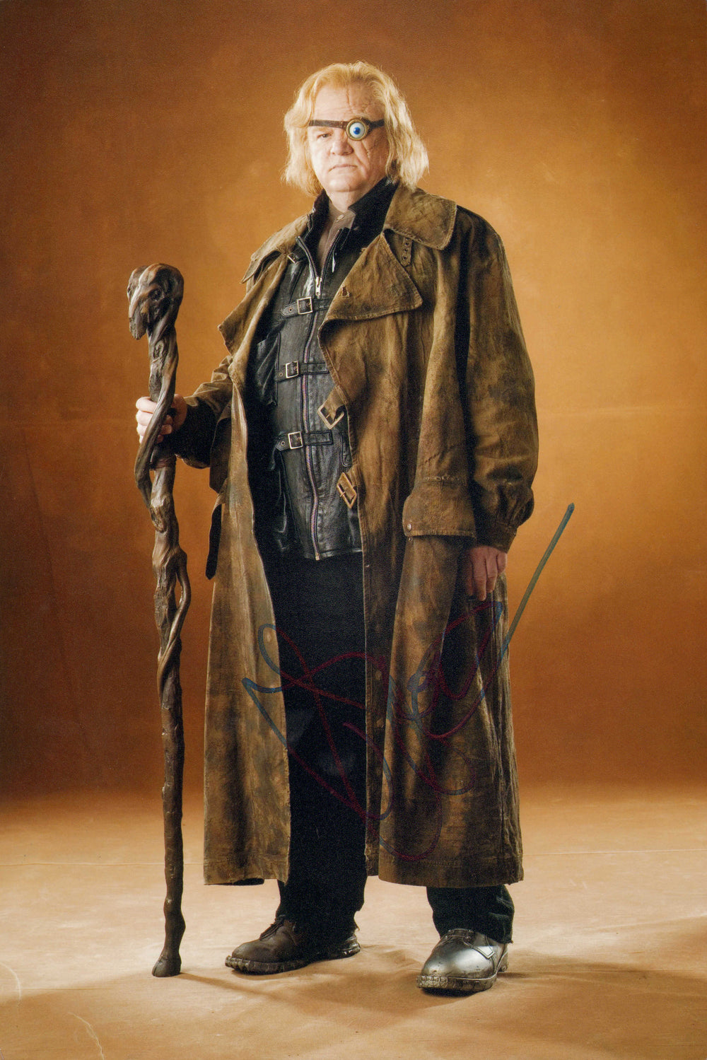 Brendan Gleeson as Mad-Eye Moody in Harry Potter Signed 8x12 Photo