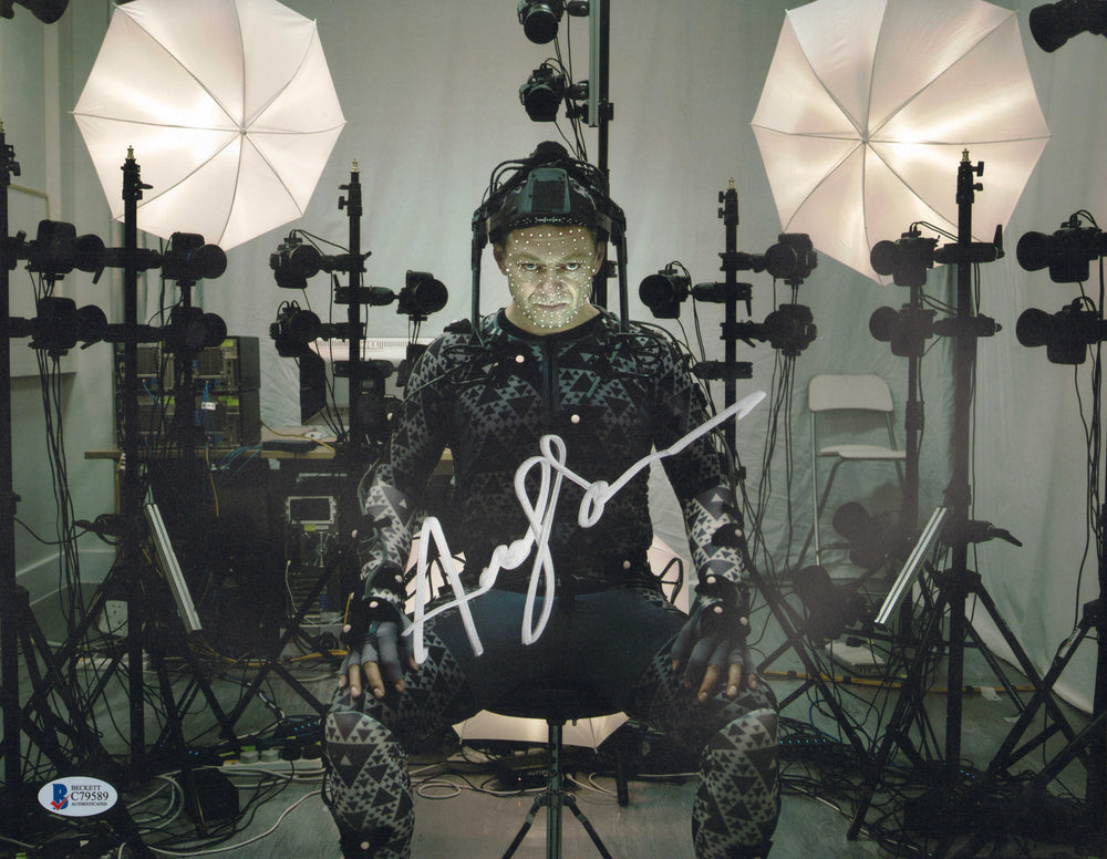 Andy Serkis as Supreme Leader Snoke Behind the Scenes of Star Wars: The Force Awakens (Beckett) Signed 11x14 Photo
