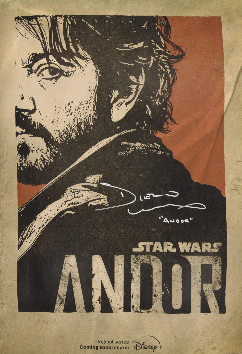 Diego Luna as Cassian Andor in Star Wars: Andor Signed 13x19 Mini Poster with Character Name