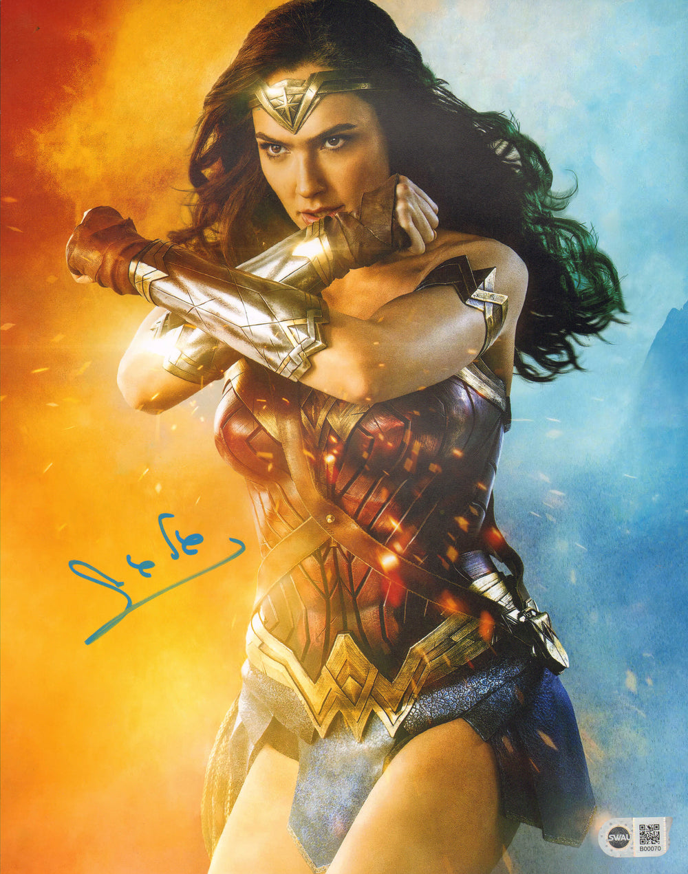 Gal Gadot as Wonder Woman in Wonder Woman (SWAU) Signed 11x14 Photo