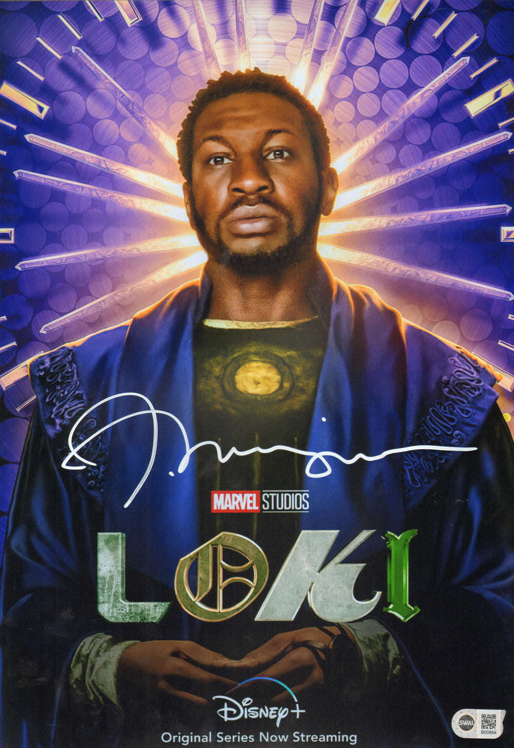 Jonathan Majors as He Who Remains in Loki (SWAU) Signed 11x16.5 Mini Poster