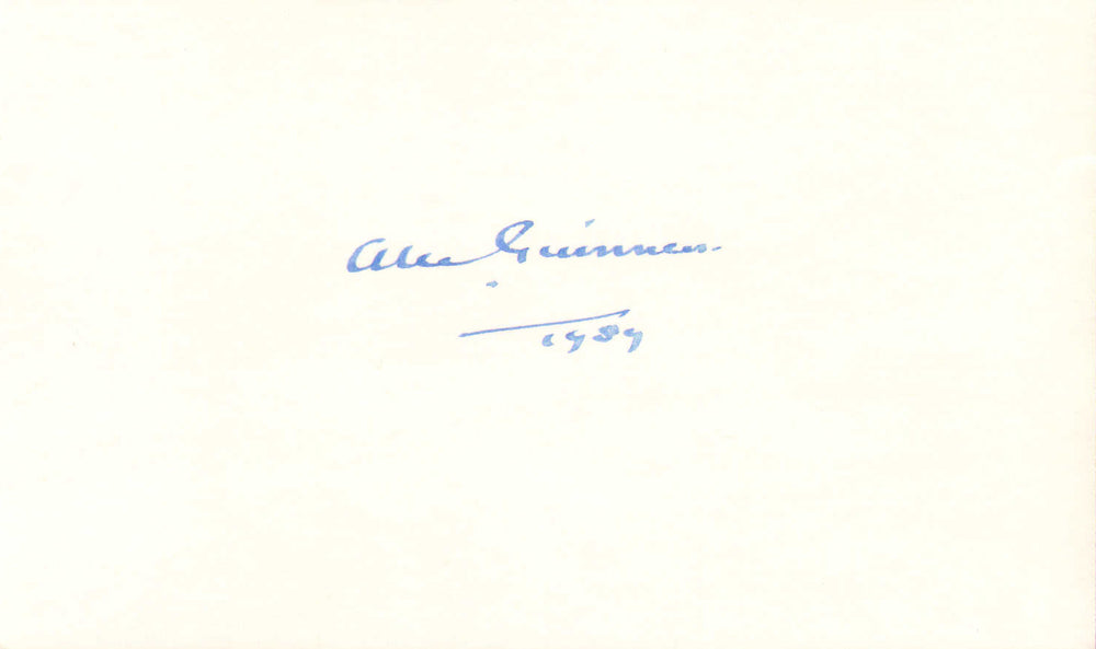 Alec Guinness Obi-Wan Kenobi in Star Wars: A New Hope Signed 5x3 Index Card