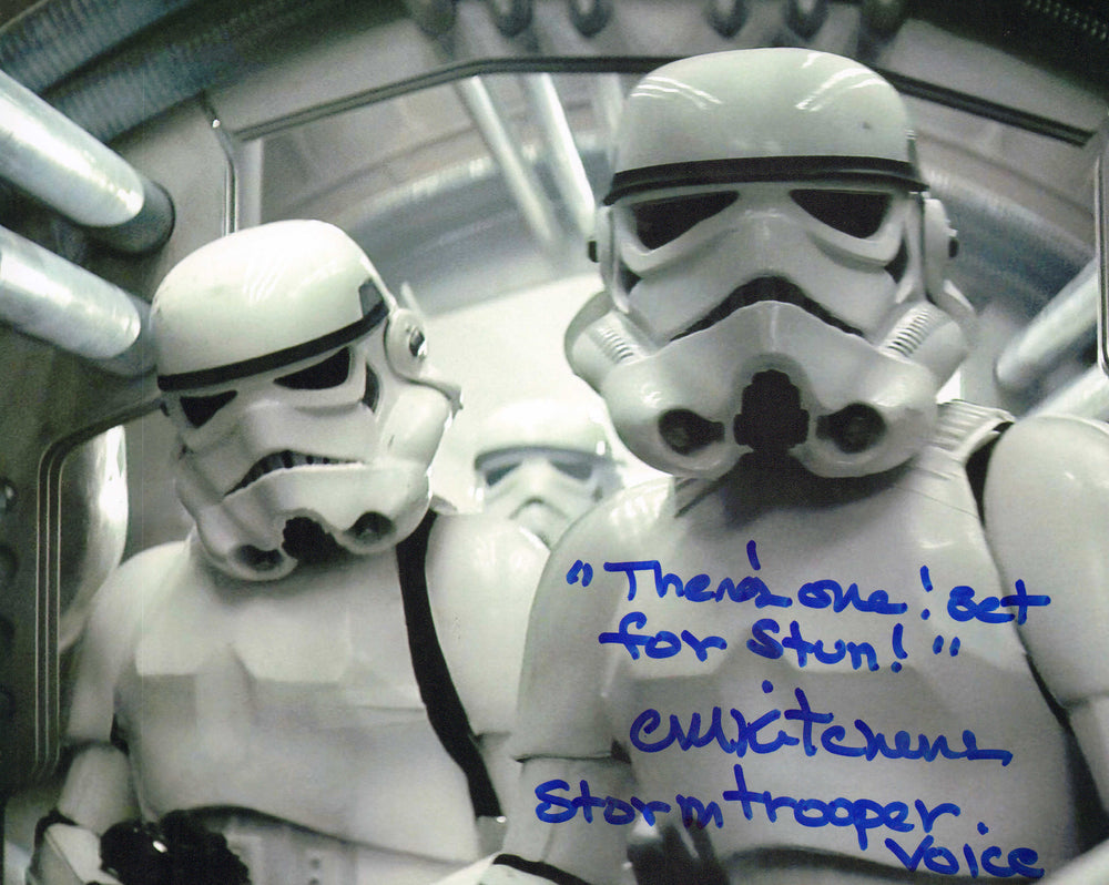 Colin Michael Kitchens as the Voice of Stormtroopers in Star Wars: A New Hope Signed 8x10 Photo with Character Name & Quote