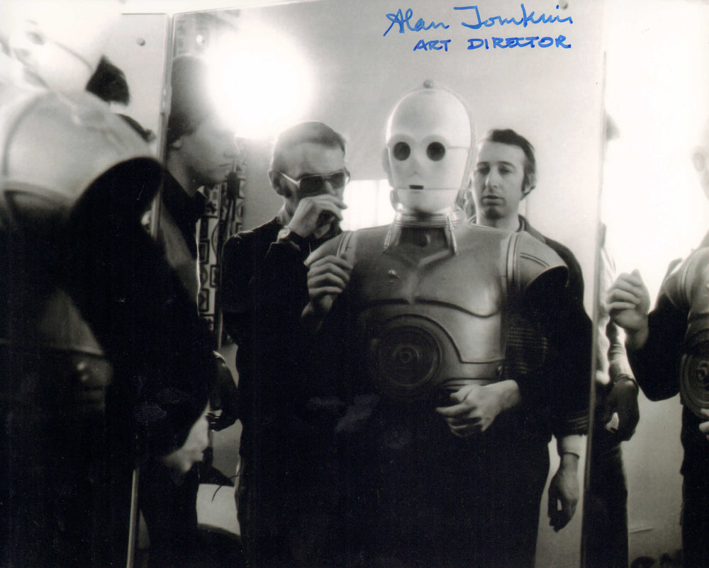 Alan Tomkins Art Director Behind the Scenes of Star Wars: The Empire Strikes Back Signed 8x10 Photo with Credit Name