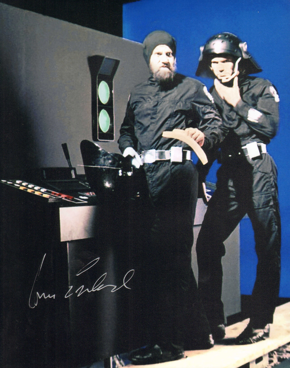 Jonathan Erland as a Death Star Gunner Behind the Scenes of Star Wars: A New Hope Signed 8x10 Photo