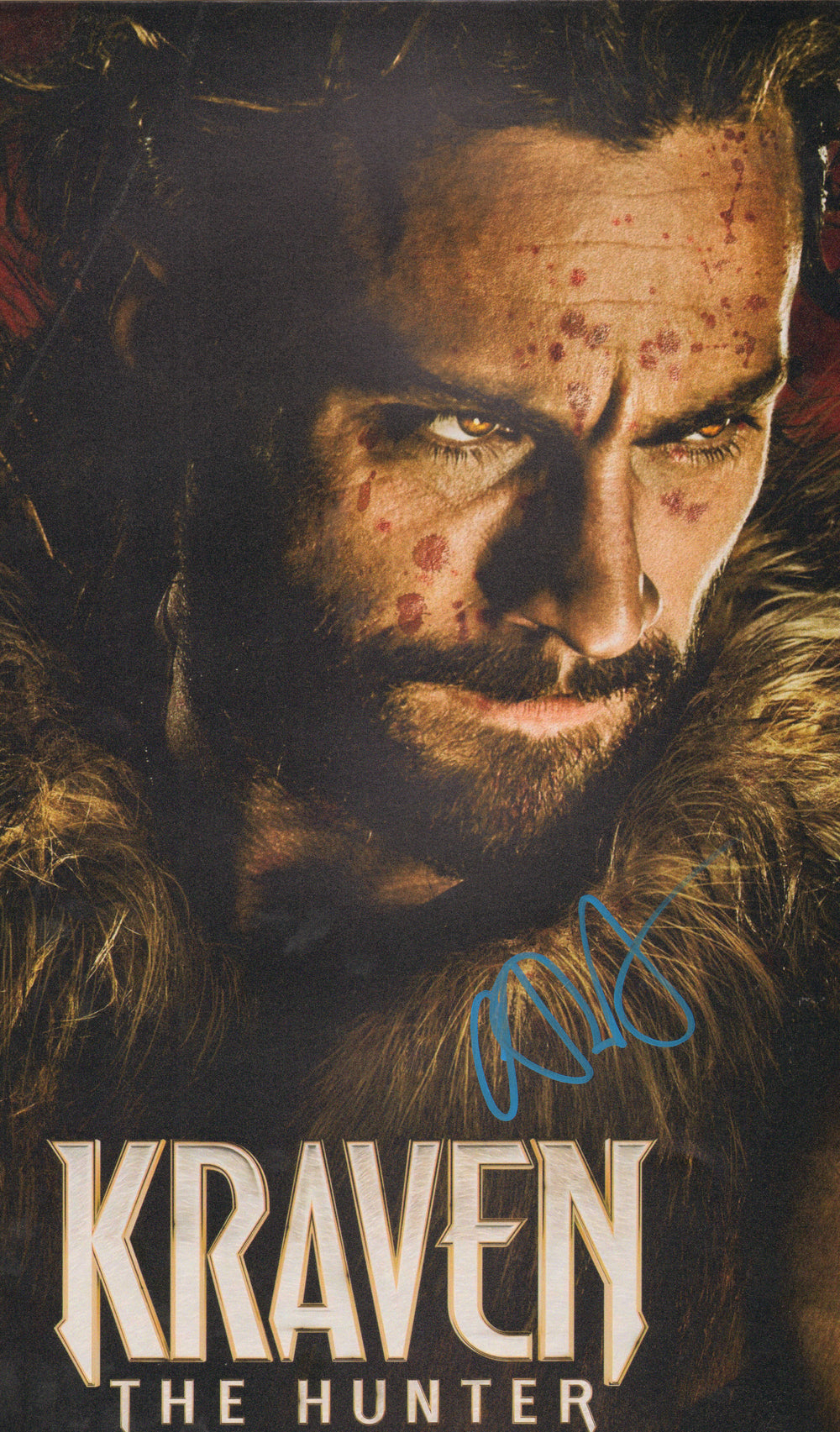 Aaron Taylor-Johnson as Sergei Kravinoff in Kraven the Hunter Signed 11x17 Mini Poster