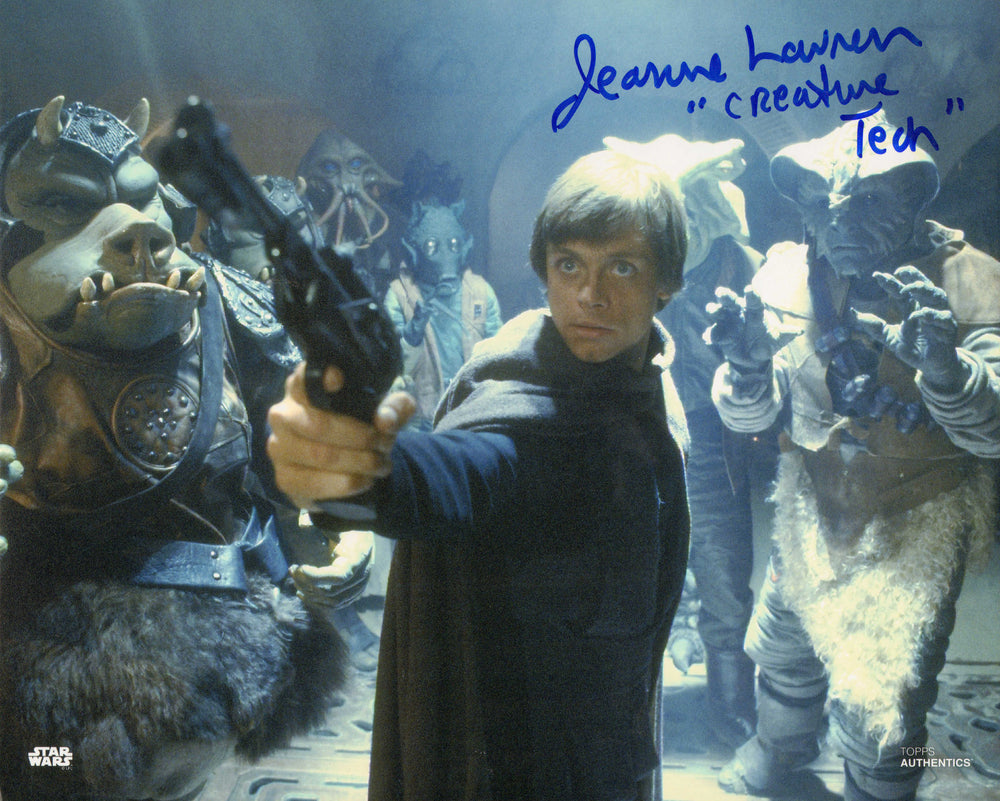 Jeanne Lauren Creature Tech in Star Wars: Return of the Jedi Signed 8x10 Photo with Credit Name
