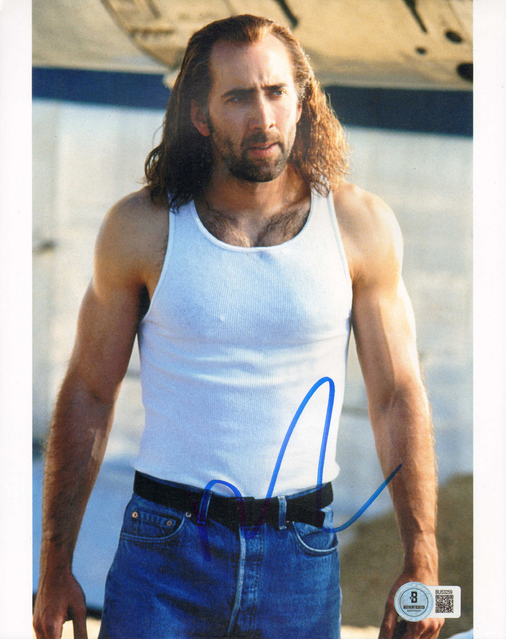 Nicolas Cage as Cameron Poe in Con Air (Beckett) Signed 8x10 Photo