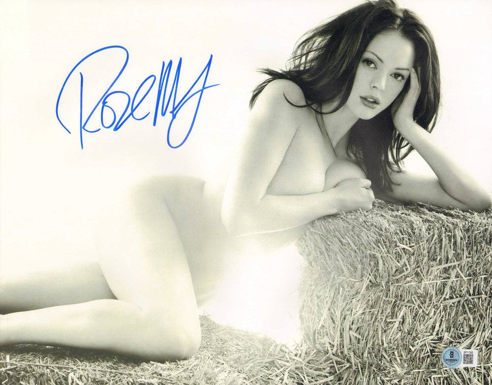 Rose McGowan from Charmed, Scream, & Jawbreaker (Beckett) Sexy Near Nude Signed 11x14 Photo