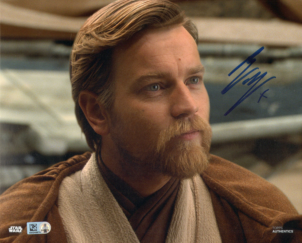 Ewan McGregor as Obi-Wan Kenobi in Star Wars Episode III: Revenge of the Sith (Topps Star Wars Authentics) Signed 8x10 Photo