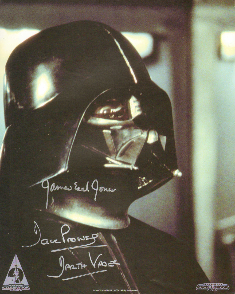 James Earl Jones & Dave Prowse as Darth Vader in Star Wars: A New Hope (Official Pix Celebration) Signed 8x10 Photo with Character Name