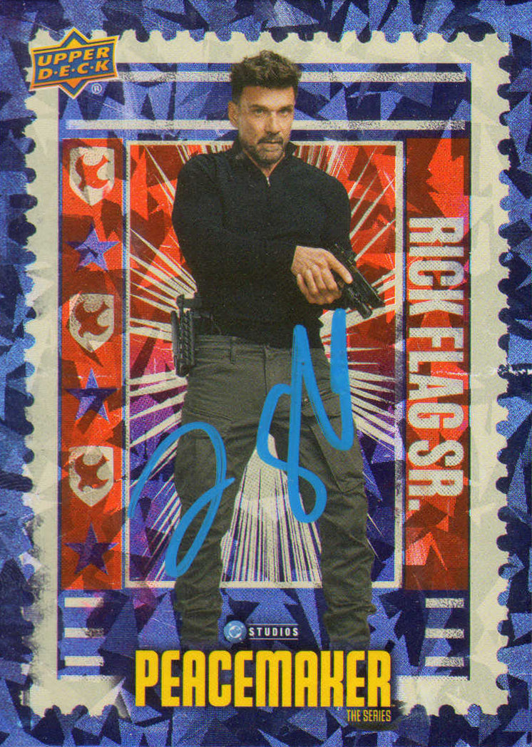 Frank Grillo as Rick Flag Sr. in Peacemaker (SWAU) Signed Holo Upper Deck Trading Card