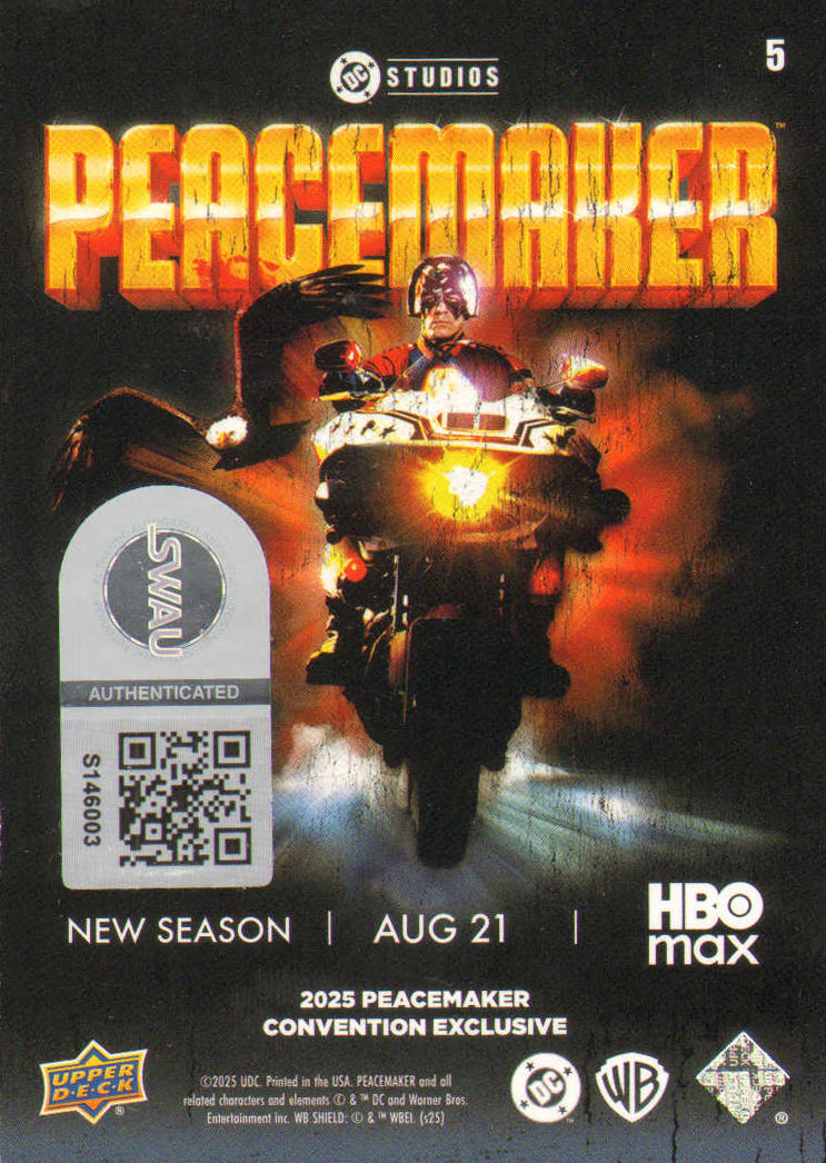 
                  
                    Frank Grillo as Rick Flag Sr. in Peacemaker (SWAU) Signed Holo Upper Deck Trading Card
                  
                