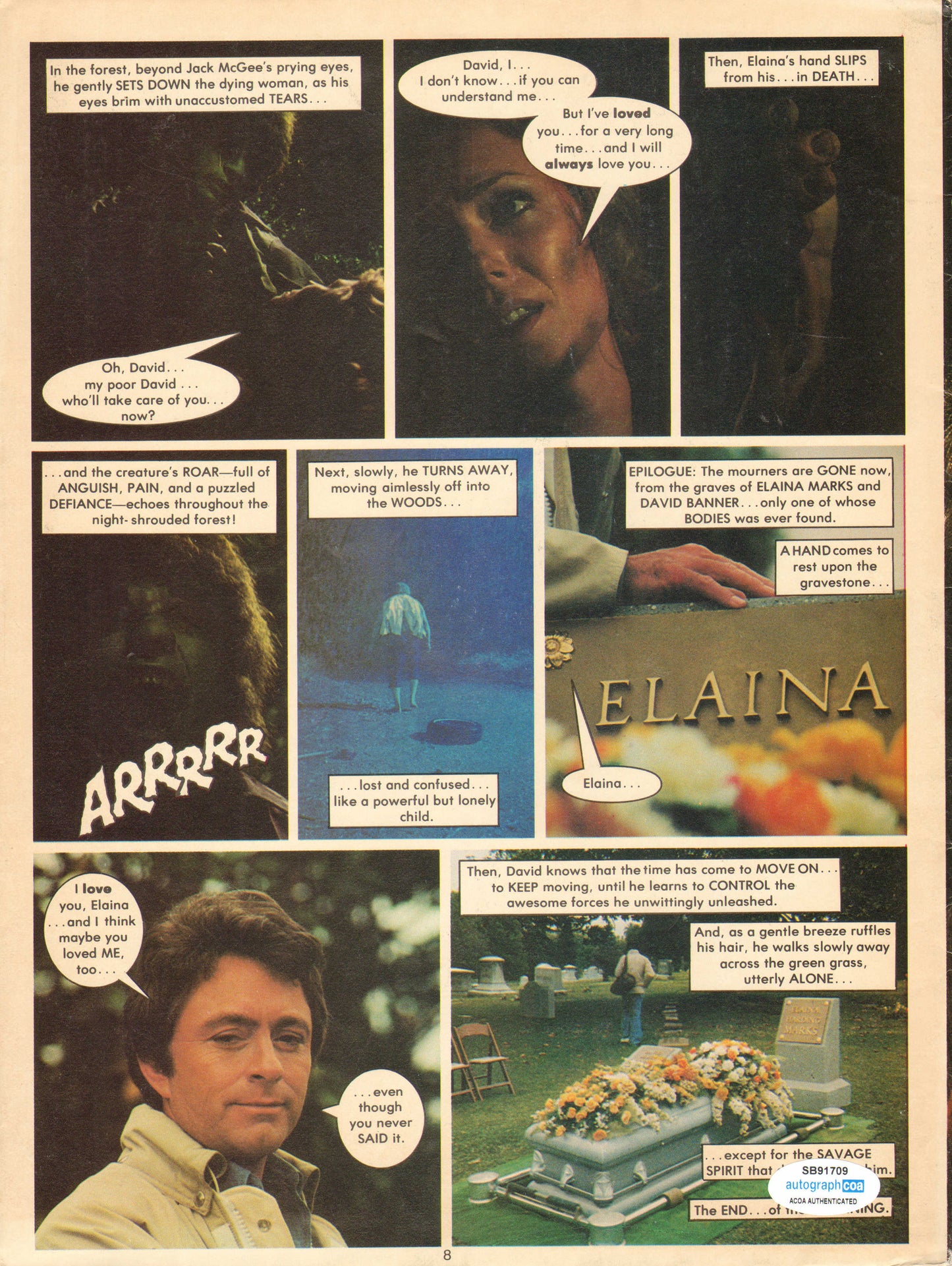 
                  
                    Bill Bixby as Dr. David Bruce Banner & Lou Ferrigno as The Hulk in The Incredible Hulk Signed Poster Magazine
                  
                