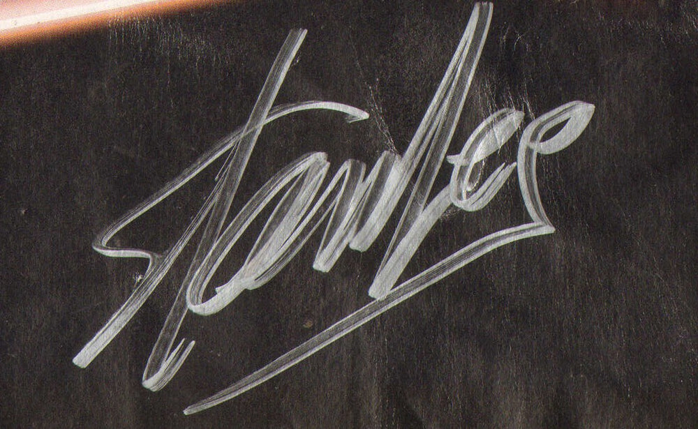 Stan Lee Creator of Marvel Characters: Spider-Man, the X-Men, Iron Man, Thor, the Hulk, Ant-Man, the Wasp, the Fantastic Four, Black Panther, Daredevil, Doctor Strange, the Scarlet Witch, Black Widow, & Many More Signed 4x2 Index Cut