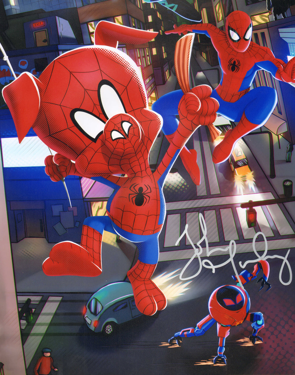 John Mulaney as Spider-Ham in Spider-Man: Into The Spider-Verse Signed 11x14 Photo