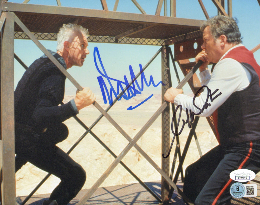Malcolm McDowell as Dr. Tolian Soran & William Shatner as Admiral James T. Kirk in Star Trek Generations (JSA / Beckett) Signed 8x10 Photo