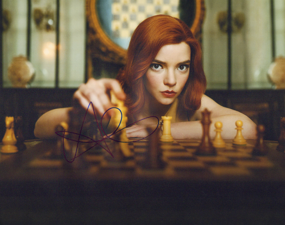 Anya Taylor-Joy as Beth Harmon in The Queen's Gambit Signed 11x14 Photo