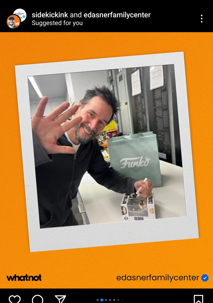 
                  
                    Keanu Reeves as Neo in The Matrix WhatNot Charity Auction Signed Funko POP! #1172
                  
                