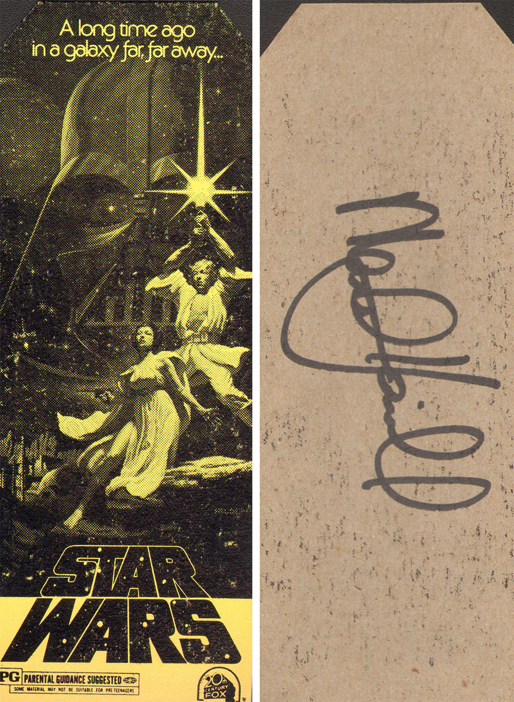 Mark Hamill from Star Wars: A New Hope Signed 20th Century Fox Ticket