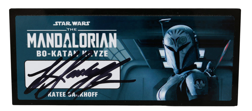 Katee Sackhoff as Bo-Katan in Star Wars: The Mandalorian Signed Plaque