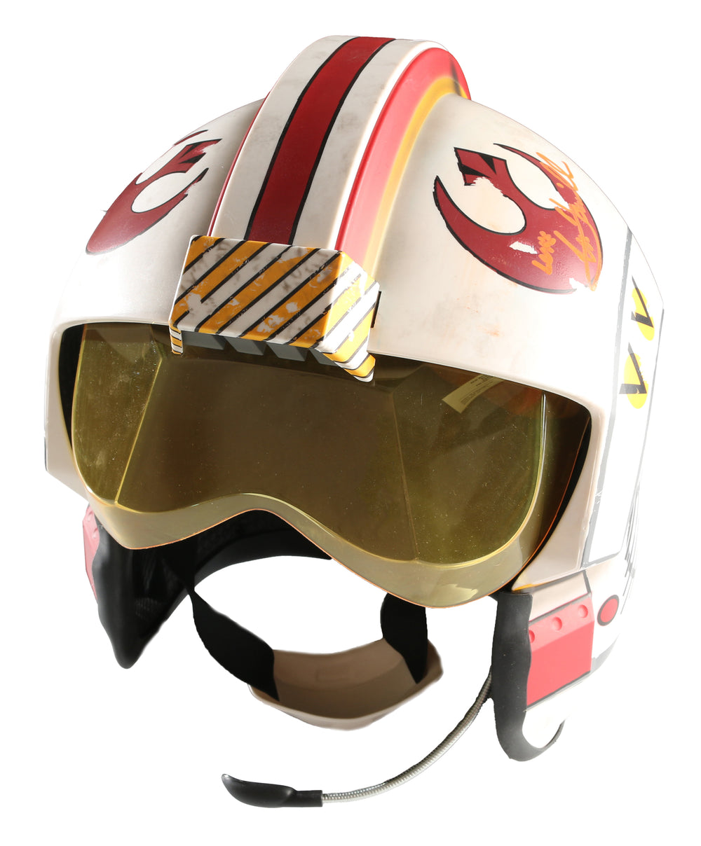 Luke Skywalker from Star Wars: The Empire Strikes Back Prop Replica Hasbro The Black Series Battle Simulation Helmet Signed by Mark Hamill with Character Name