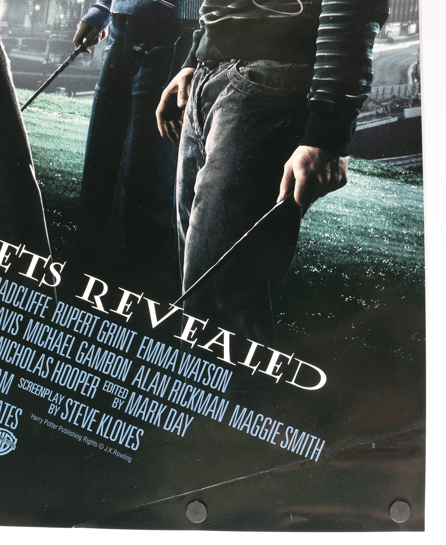 
                  
                    Daniel Radcliffe as Harry Potter, Emma Watson as Hermione Granger, & Rupert Grint as Ron Weasley in Harry Potter & the Half-Blood Prince Signed 27x40 Poster
                  
                