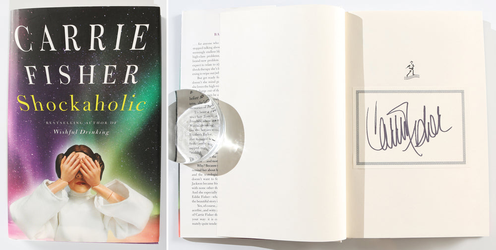 Shockaholic Hardcover Book Signed by Star Wars Princess Leia Actress & Author Carrie Fisher