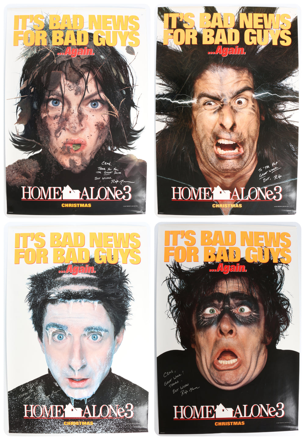 Home Alone 3 27x40 Posters 4pc Set (From the Collection of Famed Sound Recordist: Craig 