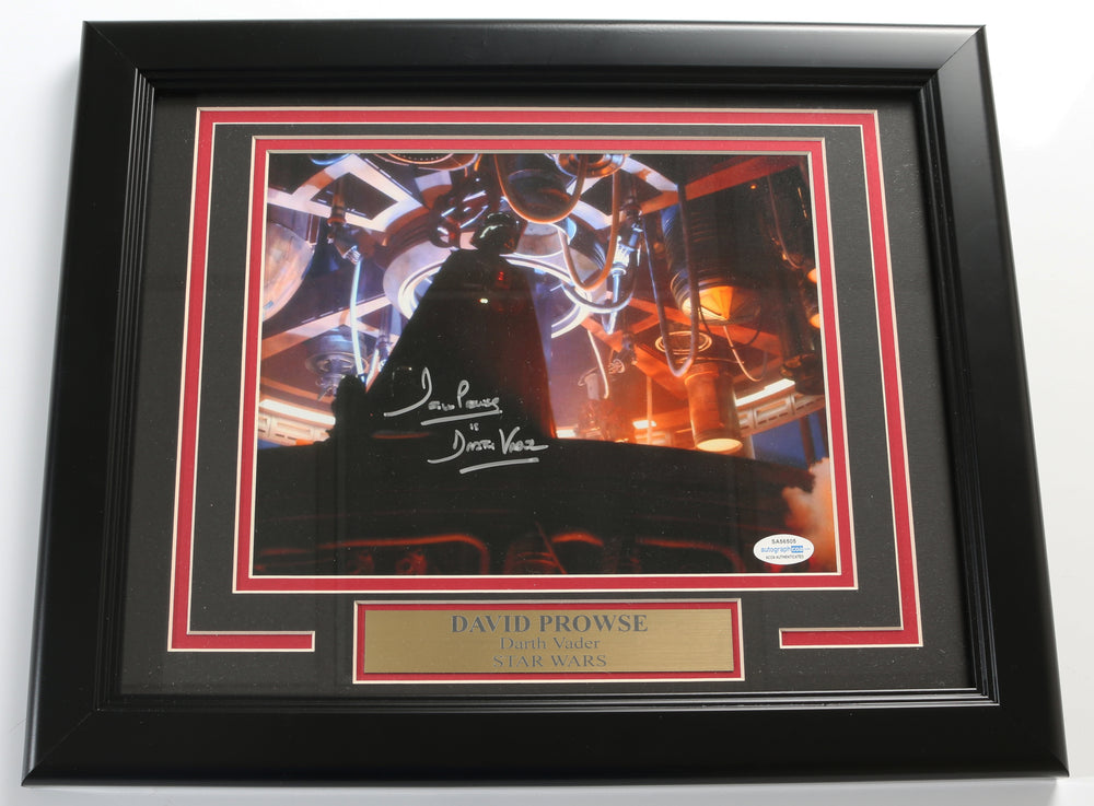 Dave Prowse as Darth Vader in Star Wars: The Empire Strikes Back (ACOA) Framed Signed 8x10 Photo