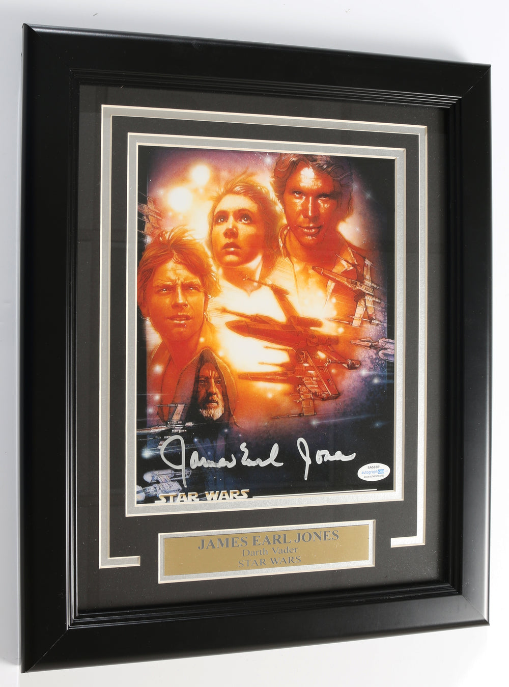 James Earl Jones as Darth Vader in Star Wars: A New Hope (ACOA) Framed Signed 8x10 Photo