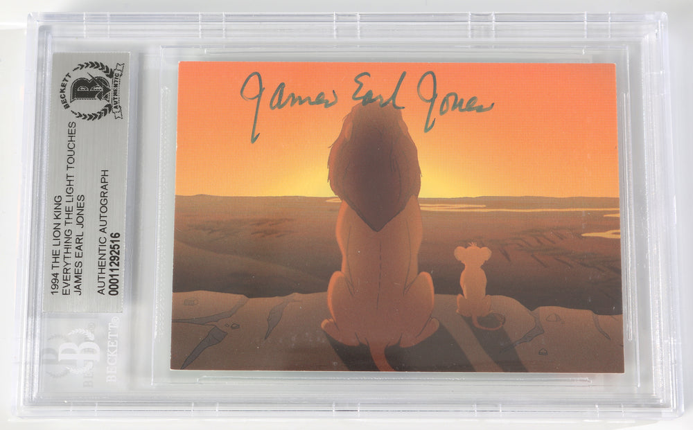 James Earl Jones as Mufasa in Disney's The Lion King (Beckett Encapsulated) Signed SkyBox Trading Card