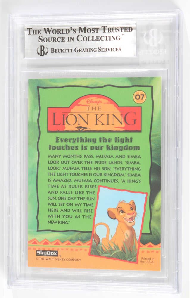 
                  
                    James Earl Jones as Mufasa in Disney's The Lion King (Beckett Encapsulated) Signed SkyBox Trading Card
                  
                