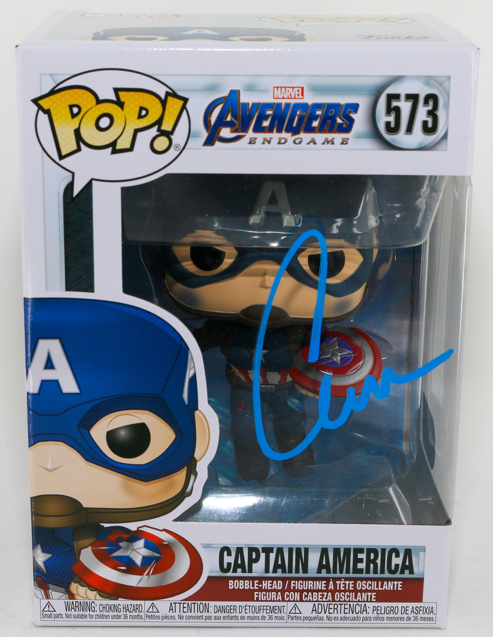 Chris Evans as Captain America in Avengers: Endgame (SWAU) Signed POP! Funko