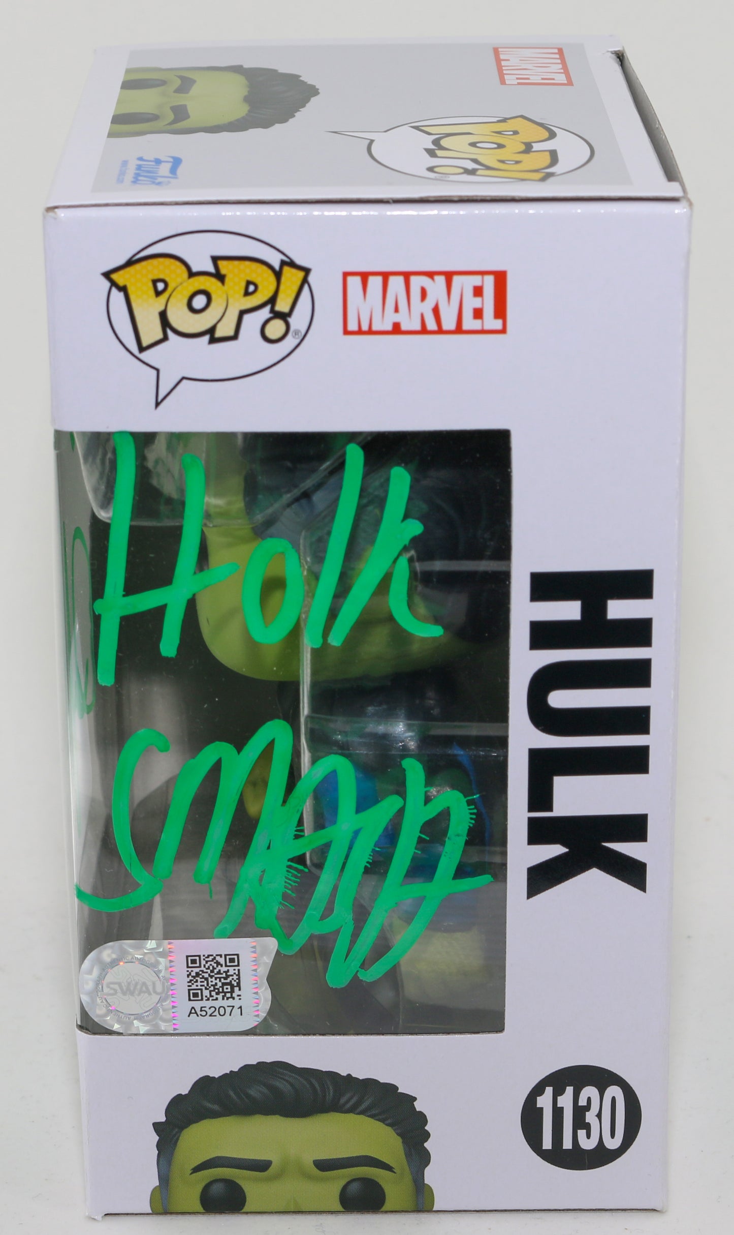 
                  
                    Mark Ruffalo as the Hulk in She-Hulk (SWAU) Signed POP! Funko #1130 with Quote
                  
                