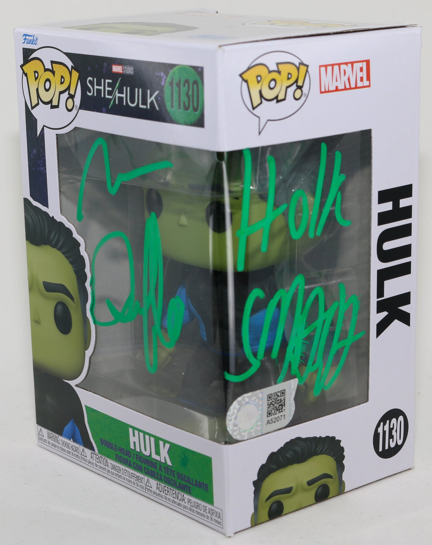 
                  
                    Mark Ruffalo as the Hulk in She-Hulk (SWAU) Signed Funko POP! #1130 with Quote
                  
                