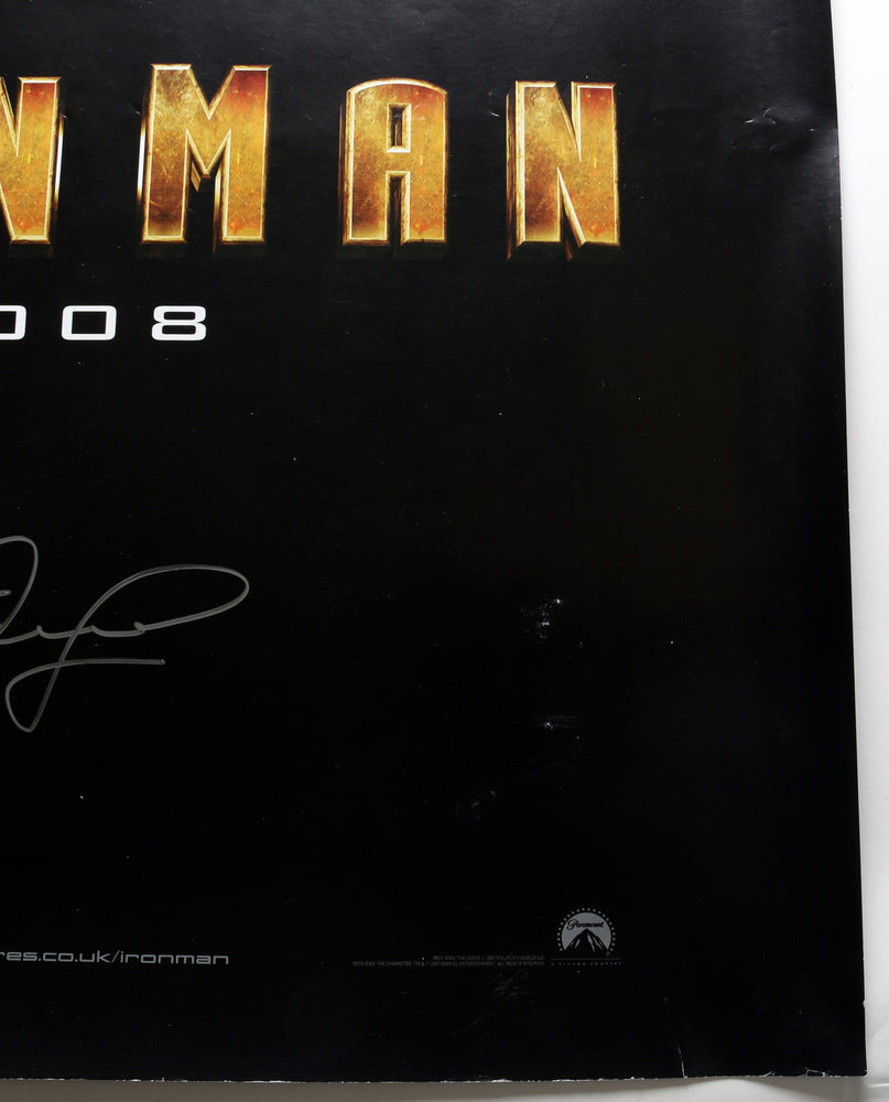 
                  
                    Iron Man 30x40 British Quad Poster (SWAU) Signed by Robert Downey Jr. with "Tony Stak is" Character Name
                  
                