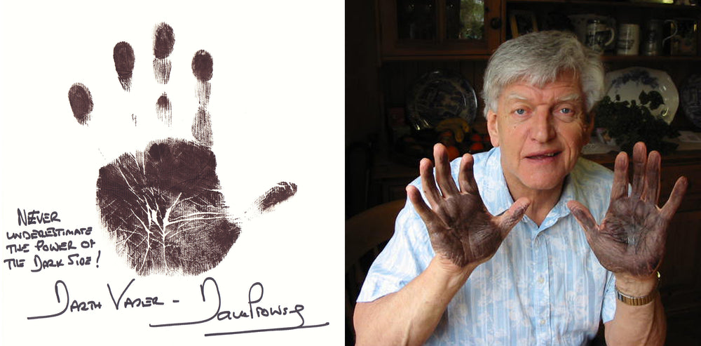 Dave Prowse from Star Wars Signed 12x12 Hand Print with Quote
