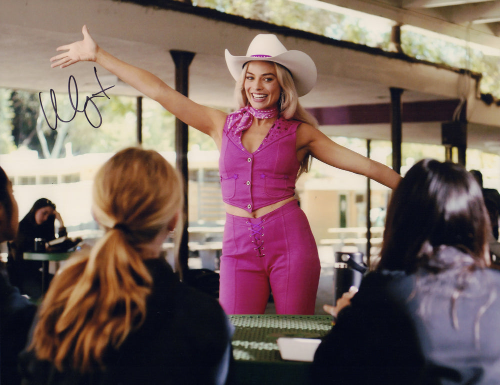 Margot Robbie as Barbie in Barbie: The Movie Signed 11x14 Photo