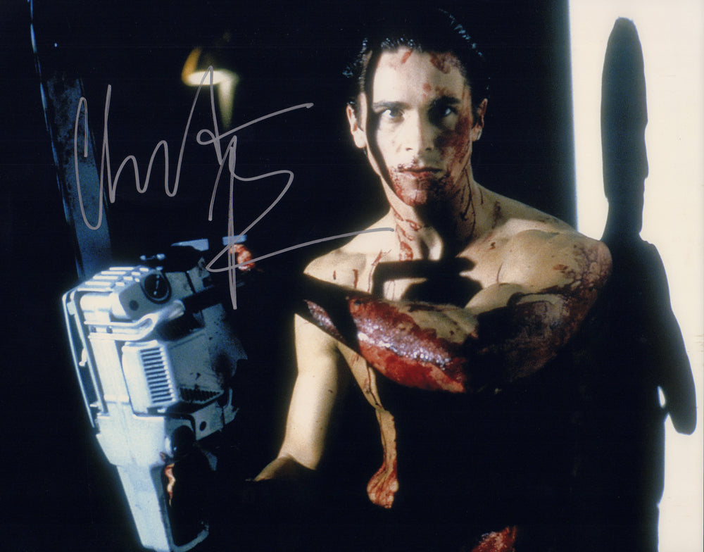 Christian Bale as Patrick Bateman in American Psycho Signed 11x14 Photo