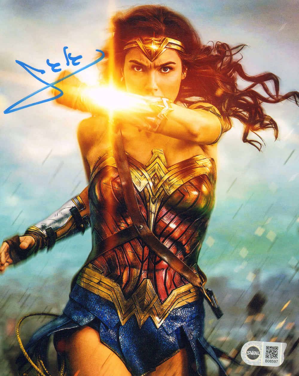 Gal Gadot as Wonder Woman in Wonder Woman (SWAU) Signed 8x10 Photo