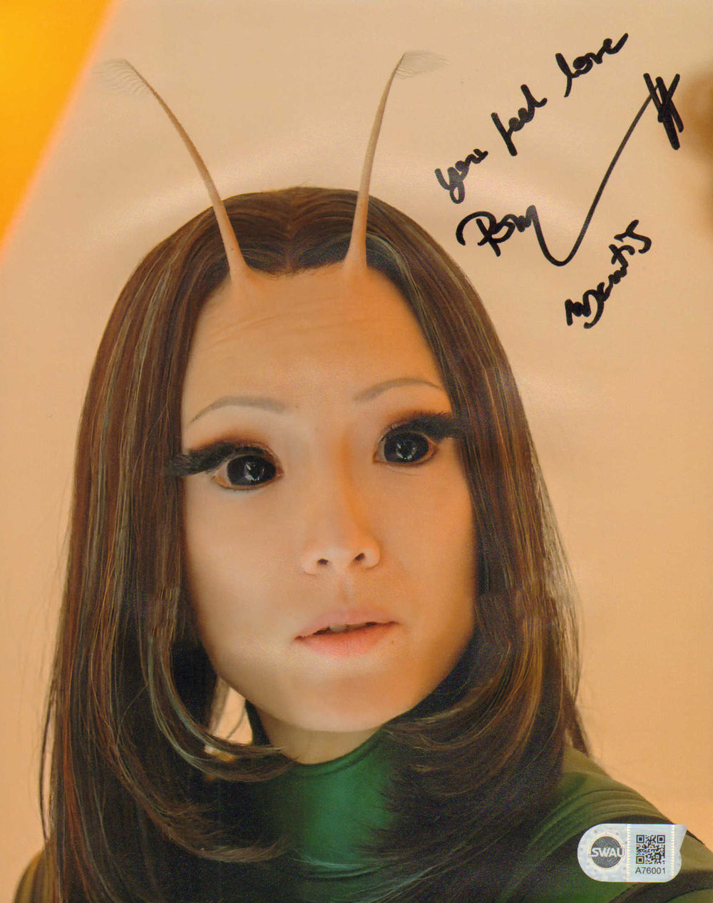 Pom Klementieff as Mantis in Guardians of the Galaxy Vol. 2 (SWAU) Signed 8x10 Photo with Character Name & Quote