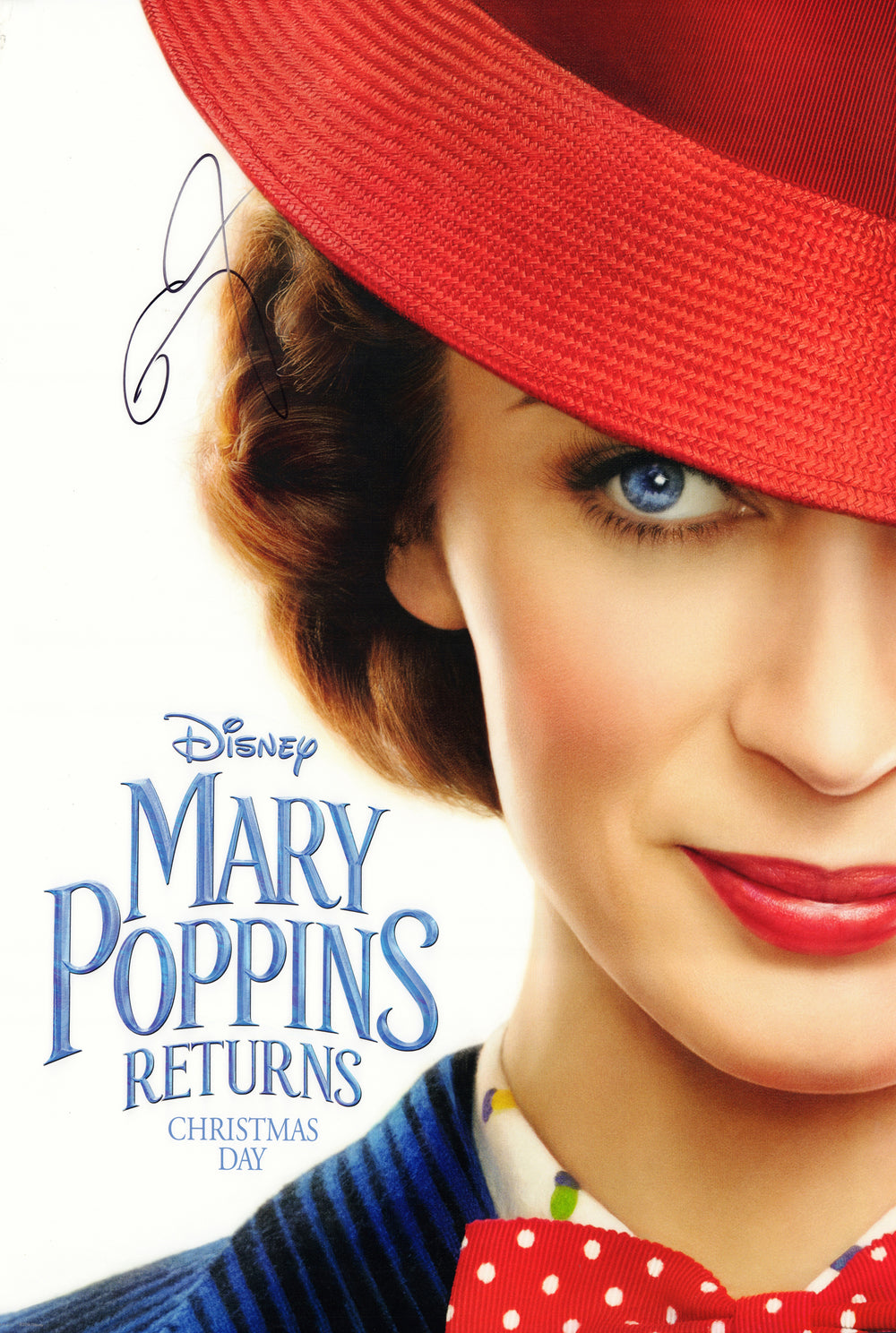 Emily Blunt as Mary Poppins in Disney's Mary Poppins Returns Signed 27x40 Poster