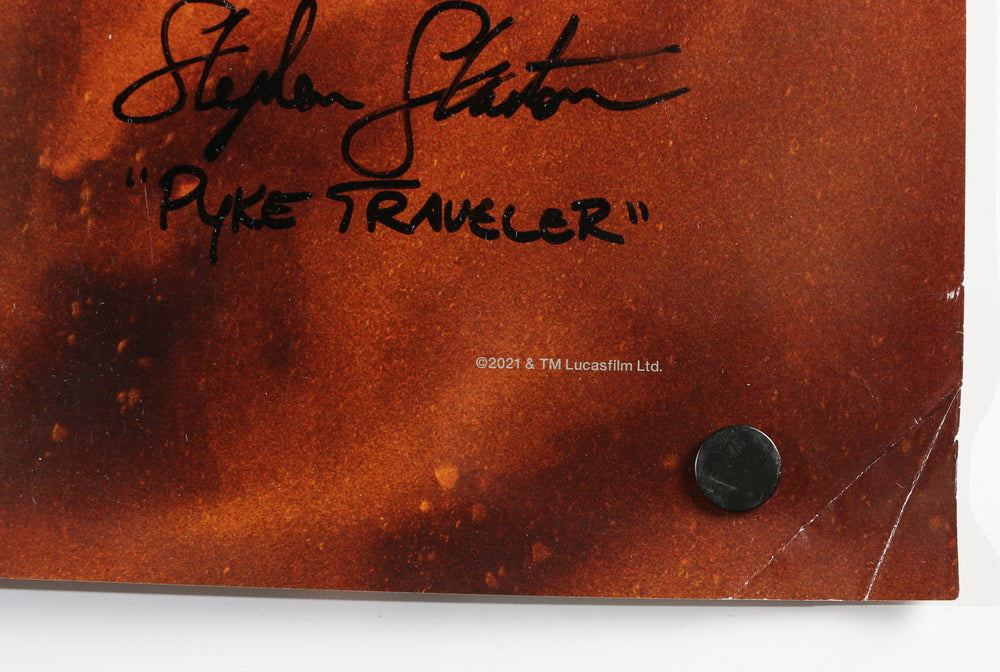 
                  
                    The Book of Boba Fett 27x40 Poster Cast Signed by Temuera Morrison, Matthew Wood, Bryce Dallas Howard, Brendan Wayne, Ming Na Wen, Carey Jones, Corey Burton, Tait Fletcher, Rosario Dawson, Lateef Crowder, & More
                  
                
