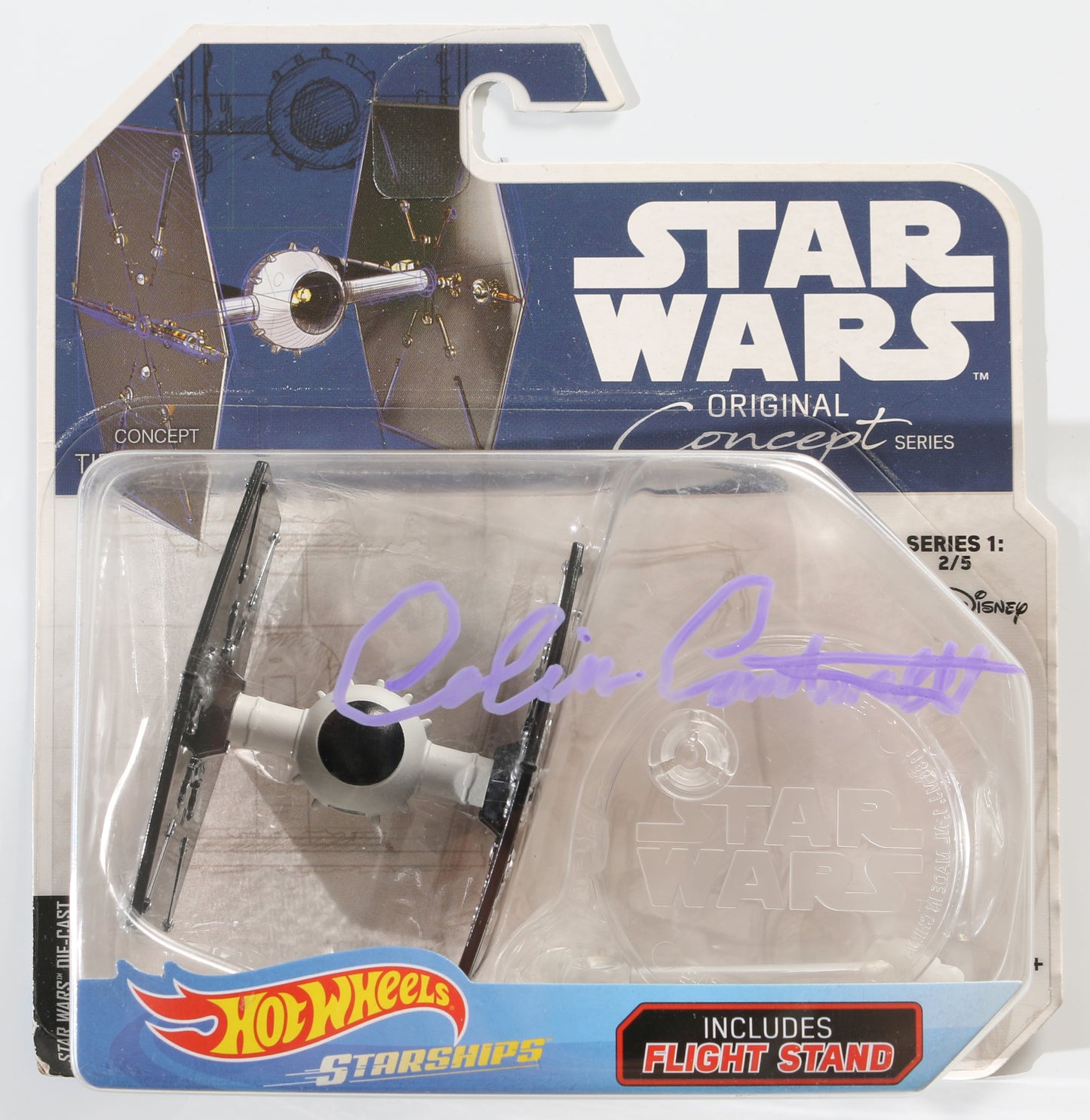 
                  
                    Colin Cantwell Star Wars: A New Hope Concept Designer Tie Fighter Hot Wheels Mattel Signed Action Figure
                  
                