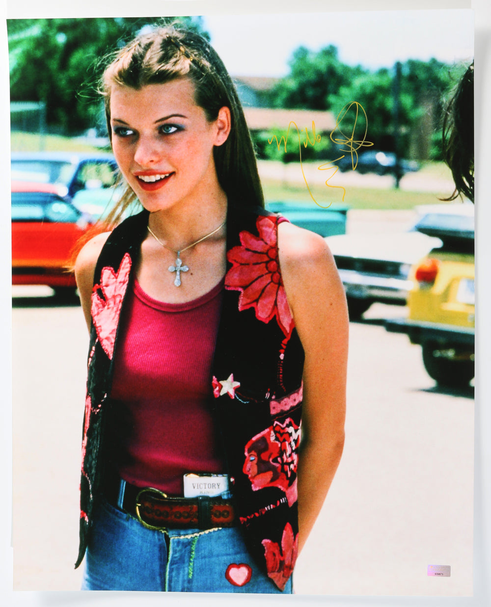 Milla Jovovich as Michelle Burroughs in Dazed and Confused (Celebrity Authentics) Signed 16x20 Photo