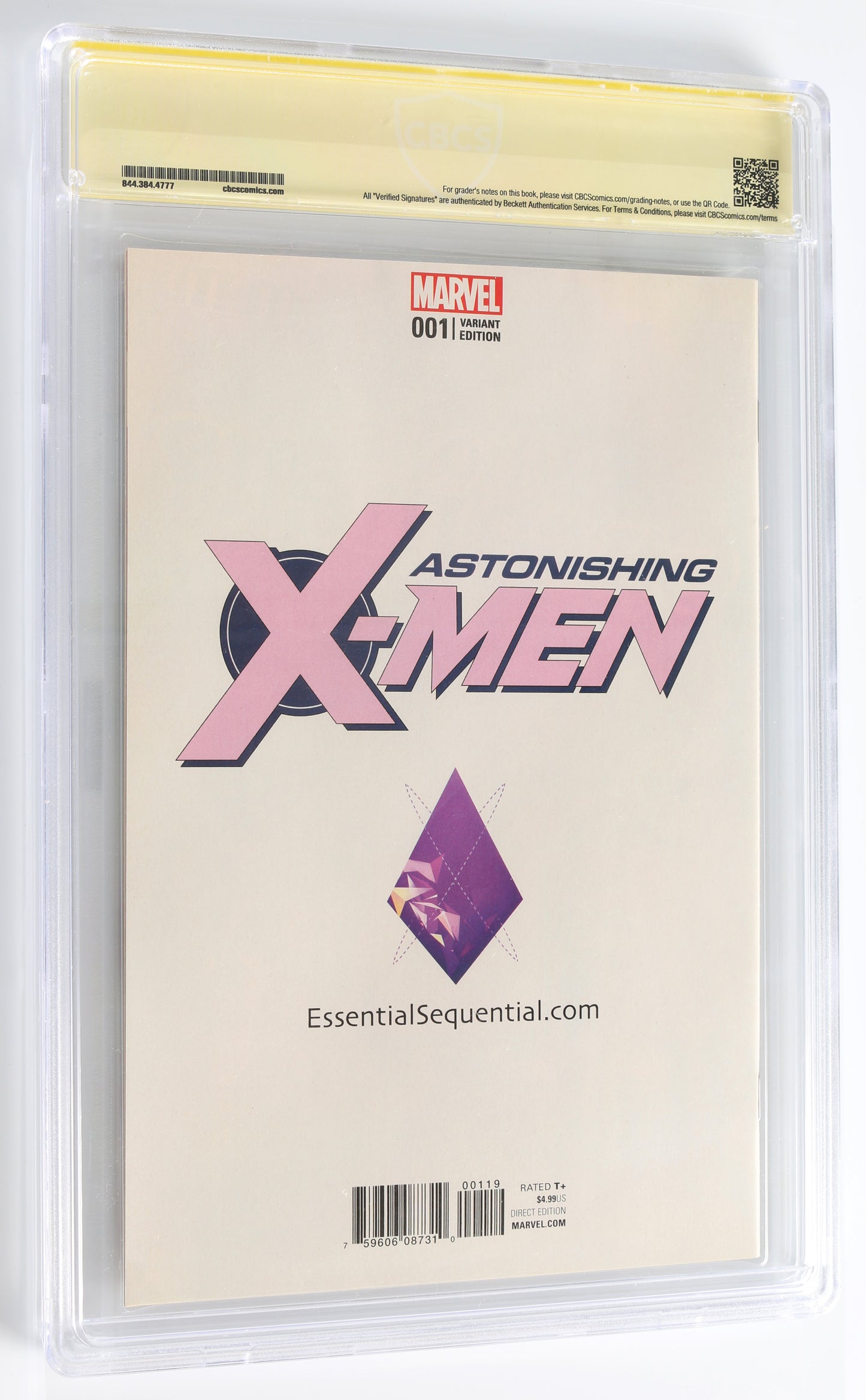 
                  
                    Astonishing X-Men #1 Mark Brooks Variant Cover - Signed by Olivia Munn as Psylocke with Character Name (Beckett / CBCS Verified Signature) 2017
                  
                