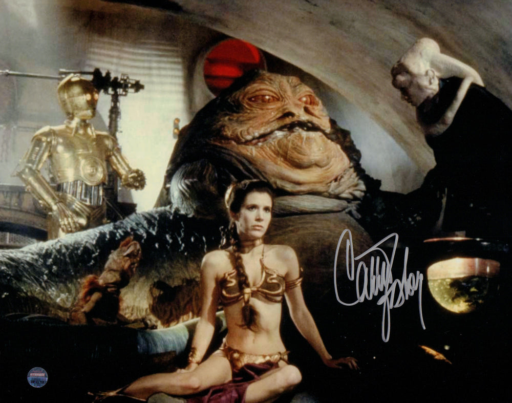 Carrie Fisher as Princess Leia in Star Wars: Return of the Jedi (Steiner) Signed 8x10 Photo